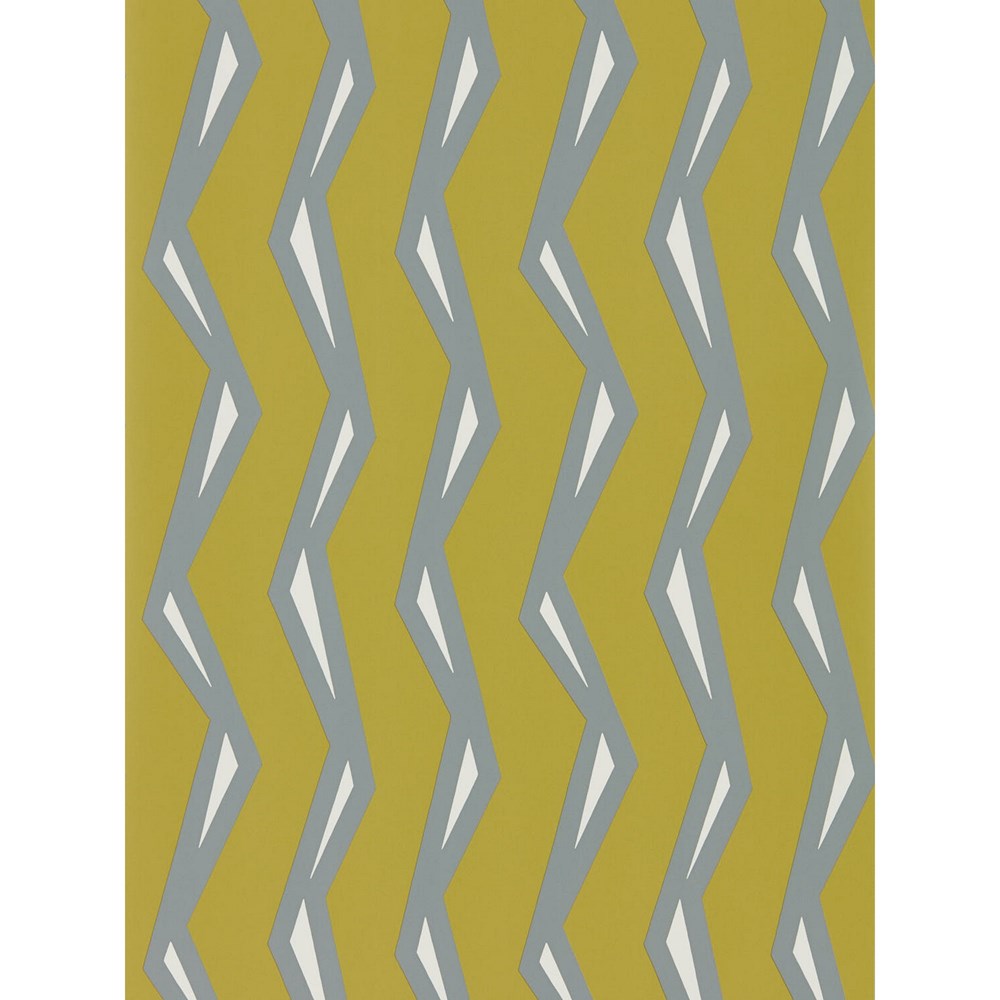 Rayo Zigzag Wallpaper 111813 by Scion in Dandelion Charcoal Grey